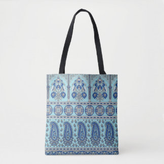 Bolsa Tote Asian Paisley Border: Design tradicional.