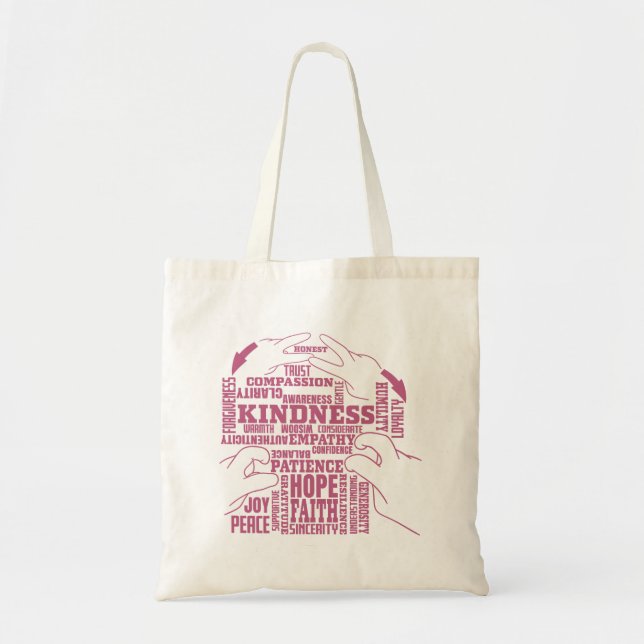 Bolsa Tote ASL - Beleza interna - Design de cultura surda "Ve (Frente)