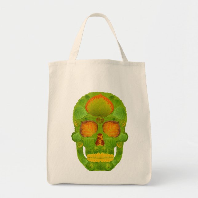 Bolsa Tote Aspen Folha Skull 10 (Frente)