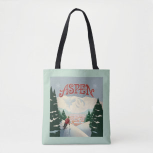 Bolsa Tote Aspen Skier Colorado