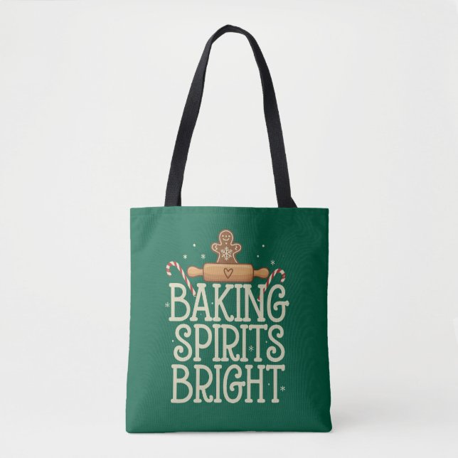 Bolsa Tote Assando Espíritos Alegres Natal Piadista Padeiro (Frente)