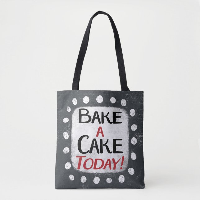 Bolsa Tote Assar Bolo Hoje Saco De Toque (Frente)