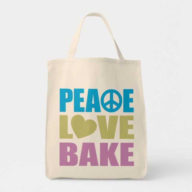 Bolsa Tote Assar do amor da paz (Frente)