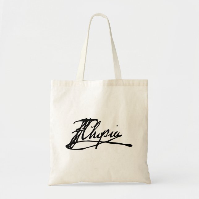 Bolsa Tote Assinatura de Frédéric Chopin (Frente)