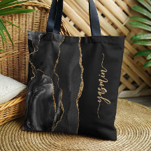 Assinatura Personalizada Ágata Dourada Preta