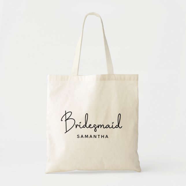 Bolsa Tote Assinatura Personalizada de Noiva (Frente)