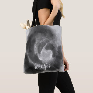Bolsa Tote Assinatura Personalizada, Preto e Branco, com Cor 