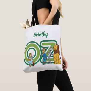Bolsa Tote Assistente de Vintagem de Caracteres Oz e Letras d