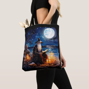 Bolsa Tote Assistente lendo um Livro - Wicca Halloween 1