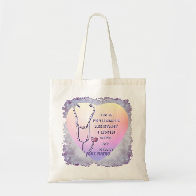Bolsa Tote Assistente Médico Coração (Frente)