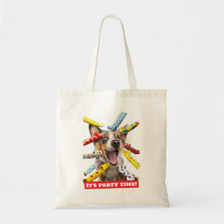 Bolsa Tote Assopradores de Festa de Cachorro Feliz