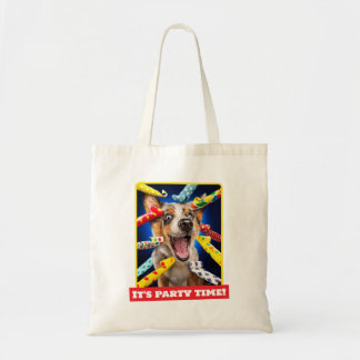 Bolsa Tote Assopradores de Festa de Cachorro Feliz