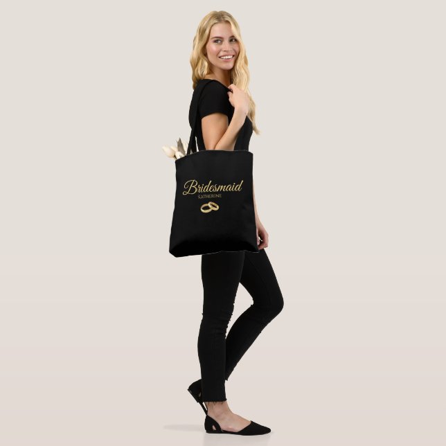 Bolsa Tote Assunto Preto e Branco-Presente para Dama de Honra (No(a) Modelo)