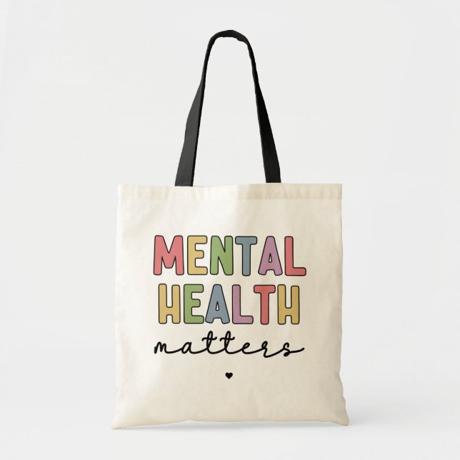 Bolsa Tote Assuntos de Saúde Mental | Sensibilização para a s (Frente)