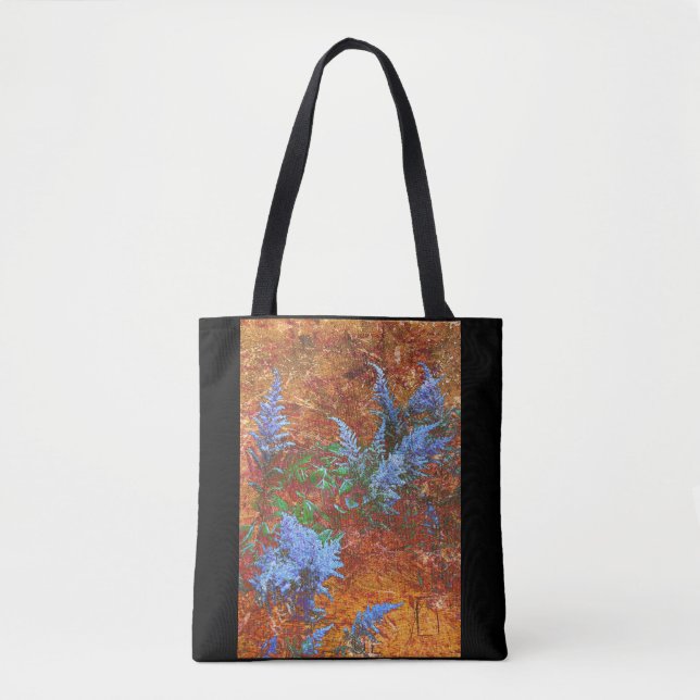 Bolsa Tote Astilbe Azul Desbotado na Tábua (Frente)