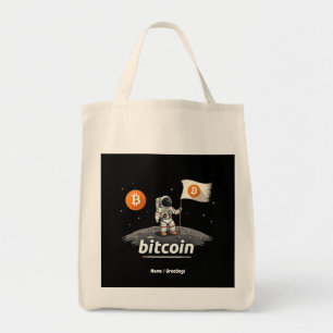Bolsa Tote Astronauta da Lua Crypto Bitamt Design BTC