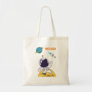 Bolsa Tote Astronauta Flutuante no Espaço Exterior