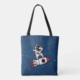 Bolsa Tote Astronauta legal No Foguete