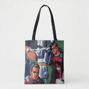 Bolsa Tote Astronautas de Ficção Científica Vintage Consertan