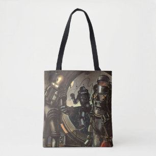 Bolsa Tote Astronautas de Ficção Científica Vintage em uma Ca
