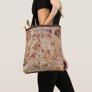 Bolsa Tote Astronomia Vintage, Mapa Celeste de Carel Allard