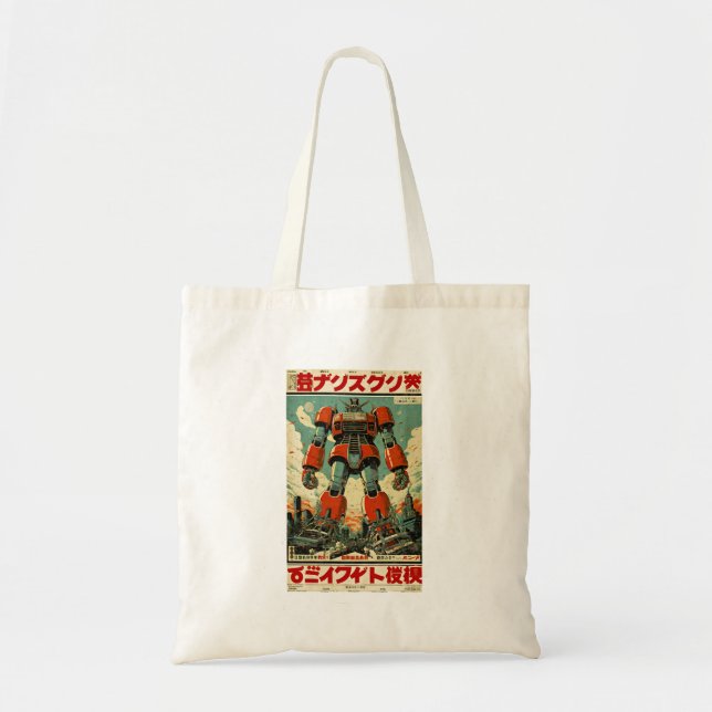 Bolsa Tote Ataque Dos Robôs Gigantes - Design 1 (Frente)