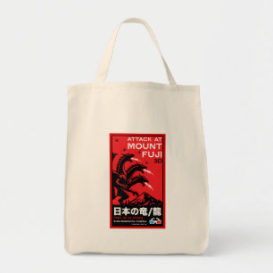 Bolsa Tote Ataque Kaiju Japonês No Monte Fiji