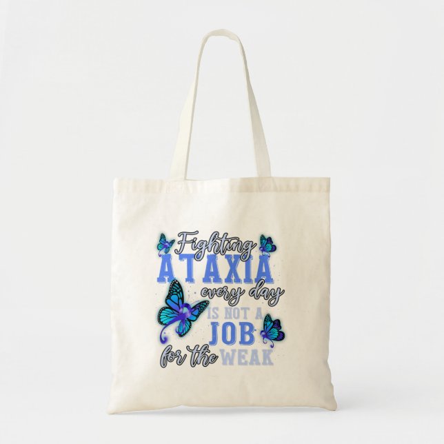 Bolsa Tote Ataxia Consciência Paz Esperança Vestir Azul T-Sh (Frente)