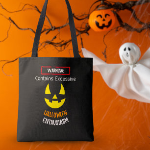 Bolsa Tote Atenção ao entusiasmo do Dia das Bruxas   Spooky F