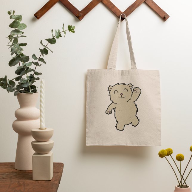 Bolsa Tote Ativando um Urso Sorridente Adorável (Criador carregado)