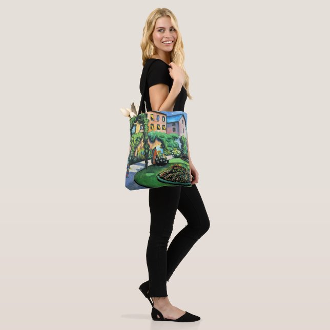 Bolsa Tote Auguste Macke - Imagem de Jardim, pintura popular, (No(a) Modelo)