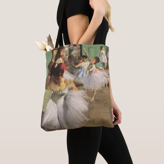 Bolsa Tote Aula de Dança por Degas, Impressionismo Vintage Ba (Close Up)
