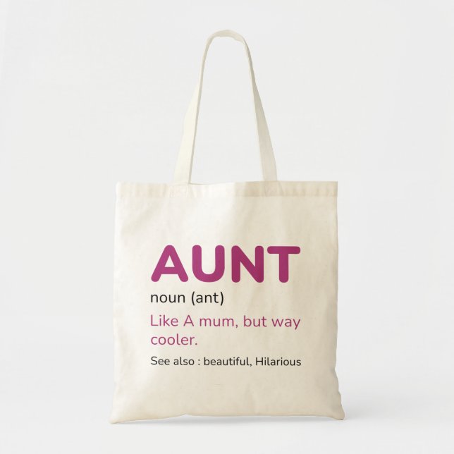 Bolsa Tote Aunt Noun (Frente)
