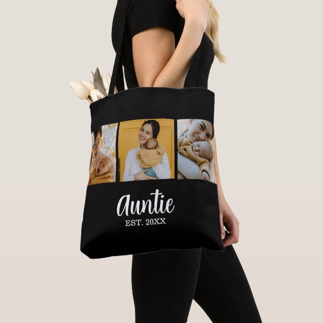 Bolsa Tote Auntie Established Modern Script Black 3 Photo (Close Up)