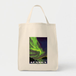 Bolsa Tote Aurora boreal e viagens vintage das orcas