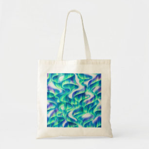 Bolsa Tote Aurora Boreal Padrão Abstrato Luzes do Norte