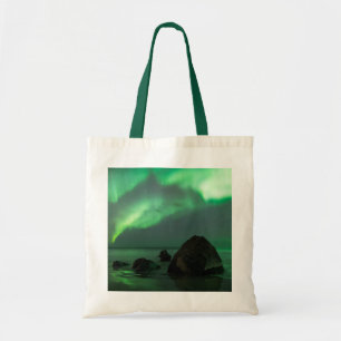 Bolsa Tote Aurora Boreal   Praia Lofoten Noruega