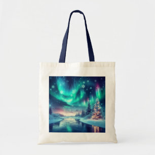 Bolsa Tote aurora borealis/Natal/Inverno