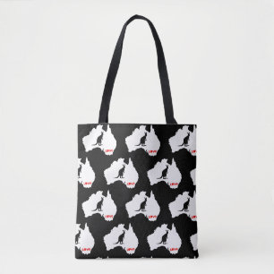 Bolsa Tote Aussie Love Kangaroo White