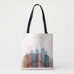 Bolsa Tote Austin, skyline da cidade de Texas  