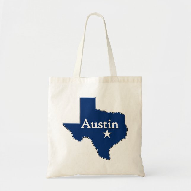 Bolsa Tote Austin, Texas Map Lone Star State Capital Texan (Frente)