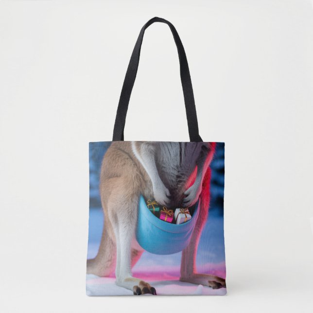 Bolsa Tote Australian Kangaroo Pouch Christmas Holiday Gifts (Frente)