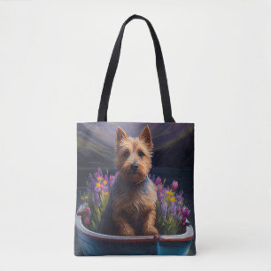 Bolsa Tote Australiano Terrier on Paddle: Uma aventura cênica