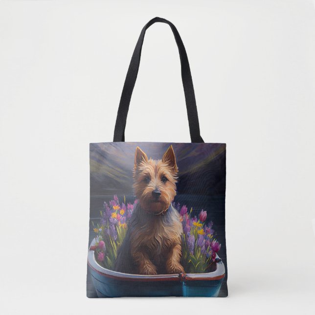 Bolsa Tote Australiano Terrier on Paddle: Uma aventura cênica (Frente)