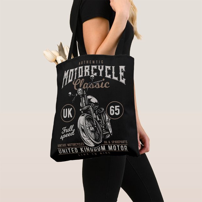 Bolsa Tote Autêntico motociclo clássico (Criador carregado)