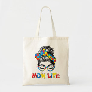 Bolsa Tote Autismo Autista Consciência Mãe A vida Camisa Mu