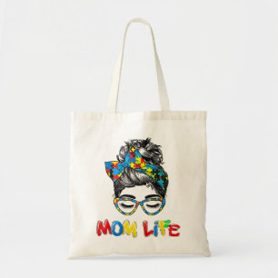 Bolsa Tote Autismo Autista Consciência Mãe A vida Camisa Mulh