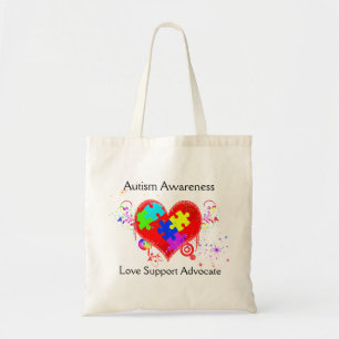 Bolsa Tote Autismo Brilhando Coração