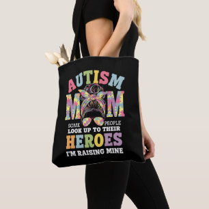 Bolsa Tote Autismo Mãe Levantando Heróis Mensageiros Autistas