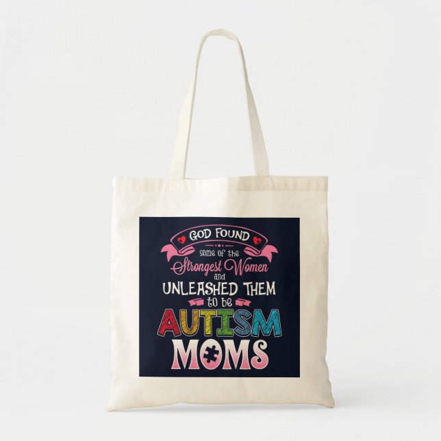 Bolsa Tote Autismo Mães a mais forte inspiração feminina (Frente)